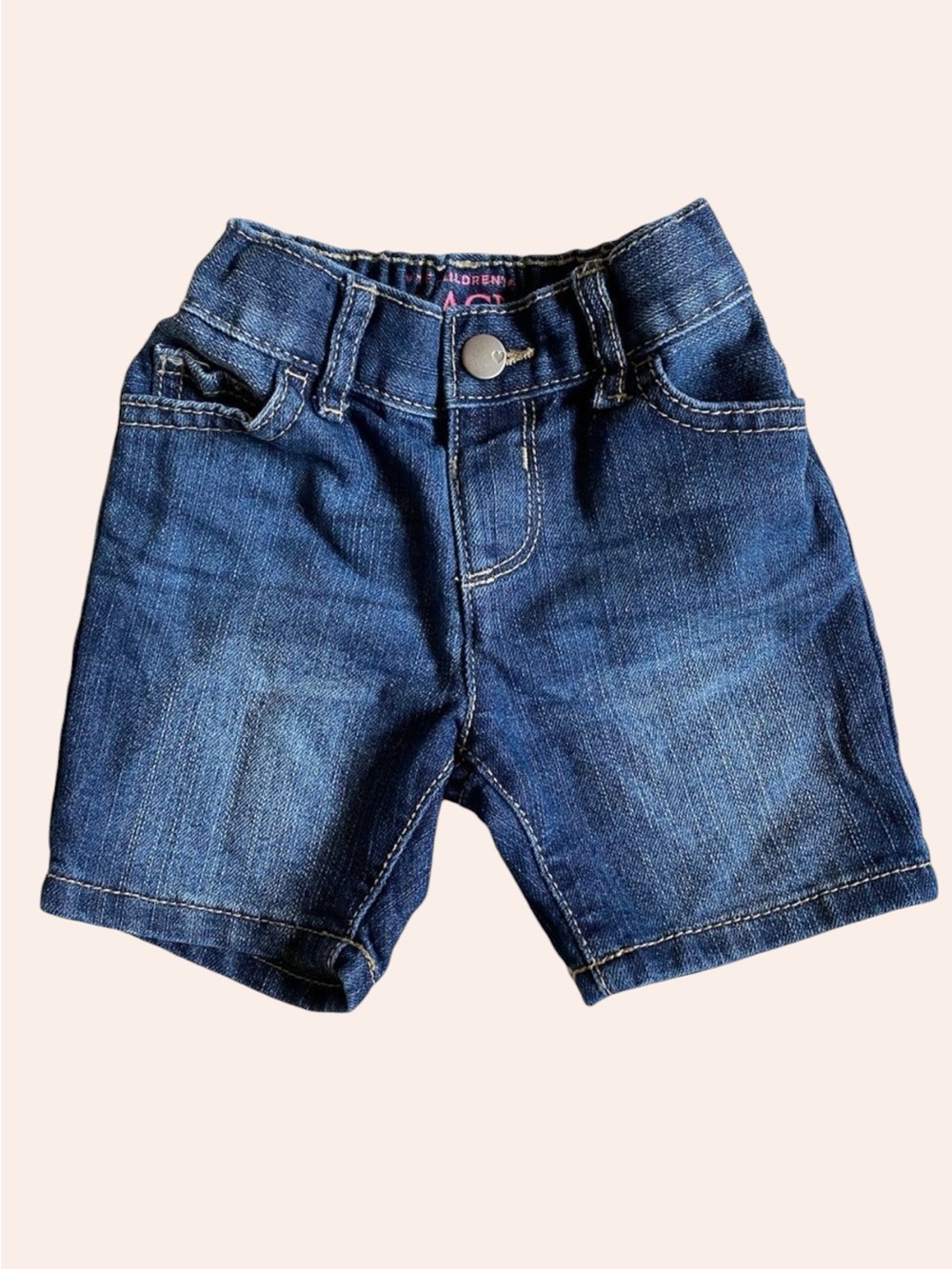 The Children's Place Toddler Girls Denim Shortie Shorts Size 12-18 M Mid Wash